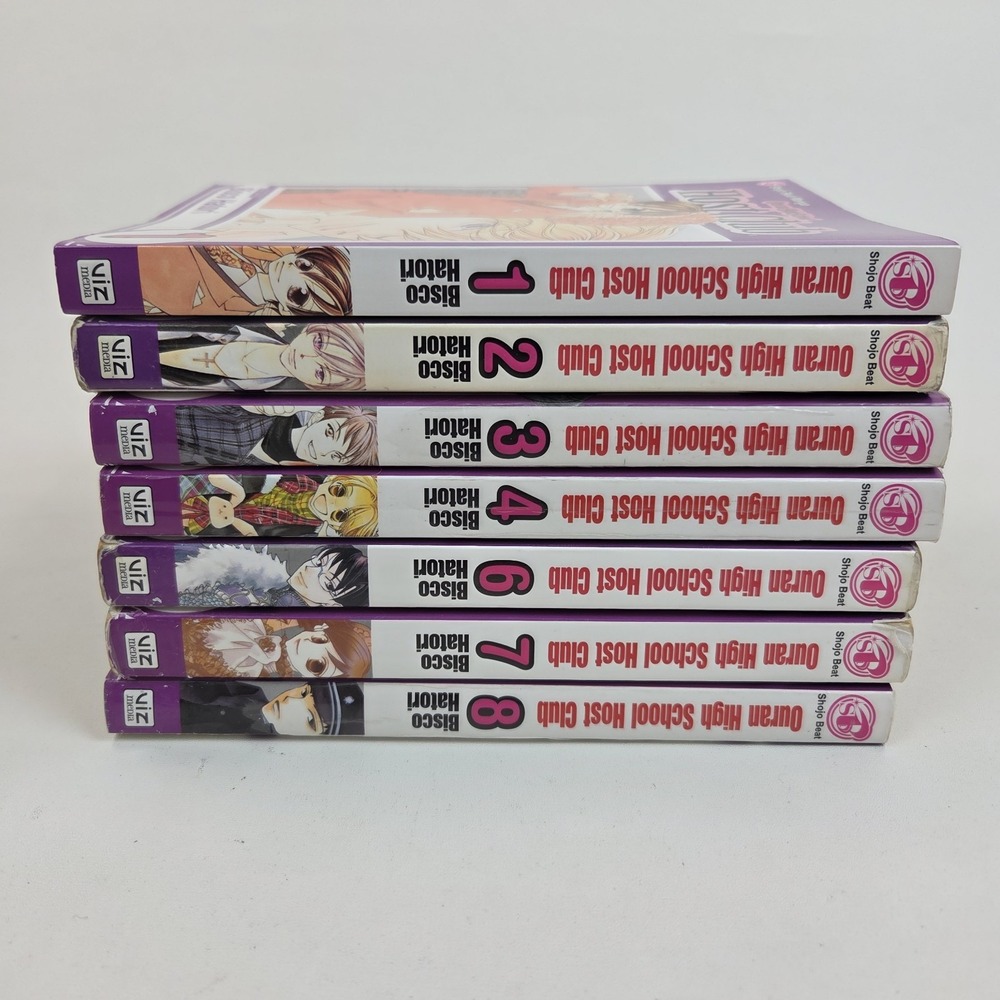 Ouran High School Host Club Manga Lot Vol. 1,2,3,4,6,7,8 Bisco Hatori Viz Media